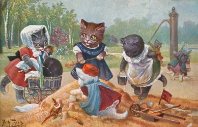 Humoristische katten ansichtkaart