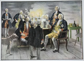 Kroonprins Frederik en prins Hendrik staf in tabak