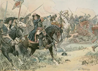 Frederik Willem, de Grote Keurvorst (1620-1688), bij de Slag om Ferhbellin in 1675
