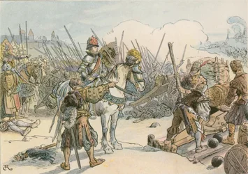 Joachim II leidt de strijd in de Turkse Oorlogen in 1542