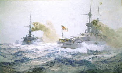 Duitse vlootmanoeuvres op volle zee, ca. 1900