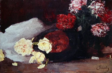 Stilleven met theerozen, ca. 1885