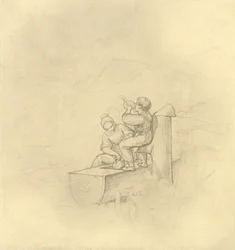 Am Brunnen, midden-late 19e eeuw, ca. 1924