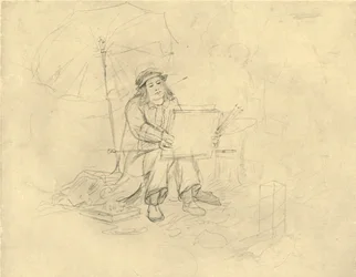 Der Landschaftsmaler II, midden-late 19e eeuw, ca. 1924