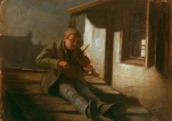 Violist op het dak