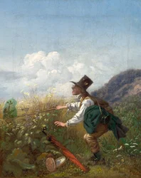 De vlindervangende botanicus, ca. 1837