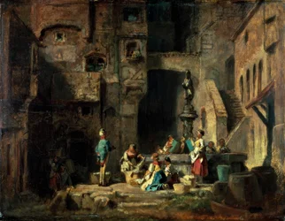 Wasvrouwen bij de fontein