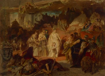 Thusnelda in de triomftocht van Germanicus