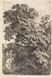 Satyr en nimf in een moeras