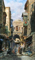 De straat van David in Jeruzalem, c.1890