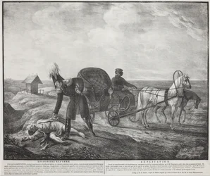 Keizer Alexander I helpt een behoeftige persoon