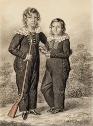 Portret van Alexander en Alexei Dondukov-Korsakov