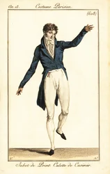 Dandy die danst op een bal, Parijs