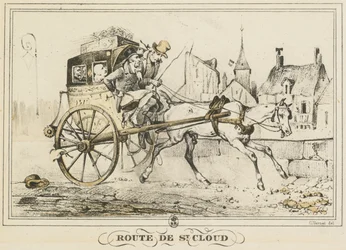 Scènes uit het dagelijks leven, wegen en paden: Weg naar Saint-Cloud..., 1816