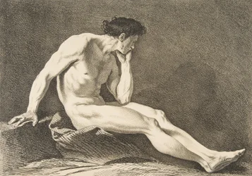 Een Académie: Zittende Man, 1742-43