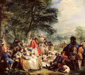 De jachtlunch, 1737