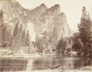 De Drie Broers, Yosemite, ca. 1872, gedrukt ca. 1876