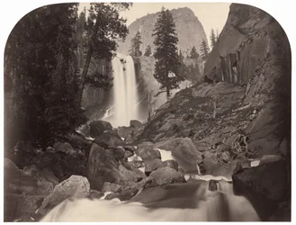 Piwyac, Vernal Fall, 300 feet, Yosemite,1861 (foto)