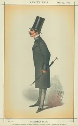 Sir H K Storks, He is living paradox; no one is less subject to control, no one a greater slave of control, 24 december 1870, Vanity Fair cartoon (kleurenlitho)