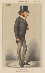 Vanity Fair: Staatsman Nr. 26 Wanneer Geboorte niet kan leiden, moeten Hersenen dat doen, 1869