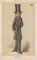 Vanity Fair: Staatslieden Nr. 67 De vertegenwoordiger van Romantiek, 1870