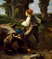 Pasquale Cova bij de Slag om Varese, 26 mei 1859, door Carlo Ademollo