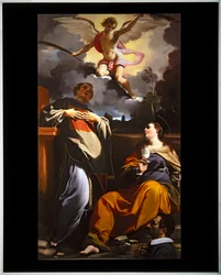 St. Lawrence en Maria Magdalena met een schenker