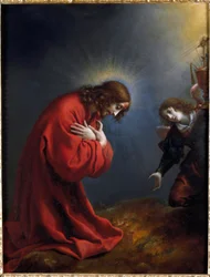 Christus in de Hof van Olijven, schilderij van Carlo Dolci (1616-1686), 17e eeuw, Genua, Musei di Strada Nuova (voormalig Palazzo Rosso)