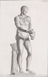 Standbeeld van een mannelijke atleet, 1734