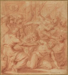 David Biedt het Hoofd van Goliath aan Koning Saul