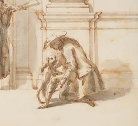 Tekening, Ontwerp voor het Noordportaal, Grote Galerij, Villa Albani, Rome, Italië, 1755-56