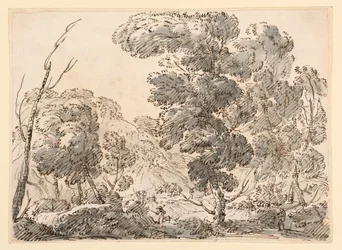 Tekening, Weg in een bergachtig land, 1770-1786