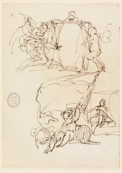 Tekening, Drie schetsen, voor 1775