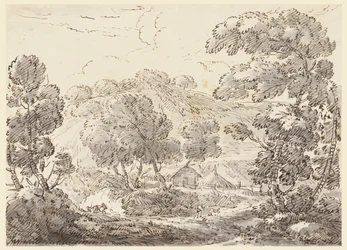 Huis in een bosrijk landschap