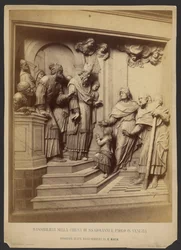 Bas-reliëf van de kerk van Sint Jan en Paulus in Venetië