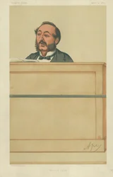 De Heer Ira D Sankey, Lof en Gebed, 10 april 1875, Vanity Fair cartoon