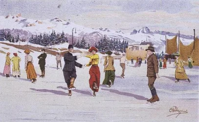 Schaatsers op de IJsbaan