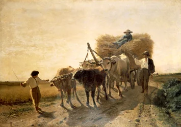 Oogst, door Carlo Pittara (1836-1890)