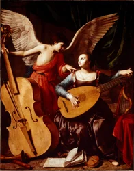 Sint Cecilia en de Engel