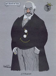 Karikatuur van John Pierpont Morgan (1837-1913), uit 