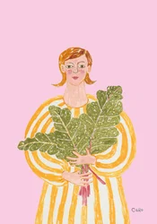 Vrouw met verse groenten