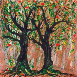 Granaatappelboom, 2012 (acryl  inkt op doek)