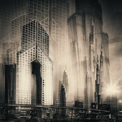Bewegend stadsbeeld van Dubai