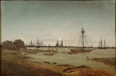 Haven bij maanlicht