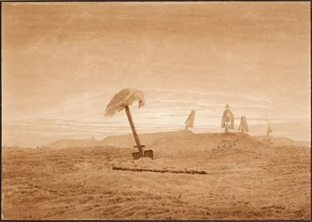 Landschap met graven, ca. 1836