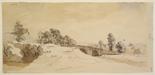 Landschap met brug