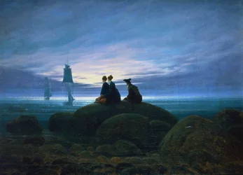 Maanopkomst boven de zee, 1774