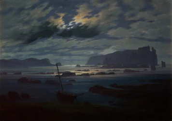 De Noordzee bij maanlicht
