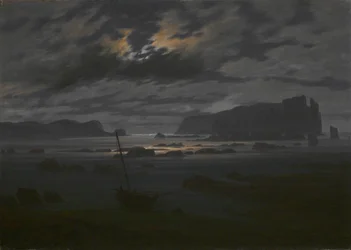 Noordzee in maanlicht, ca. 1823