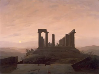 De tempel van Juno in Agrigento, door Caspar David Friedrich (1774-1840)